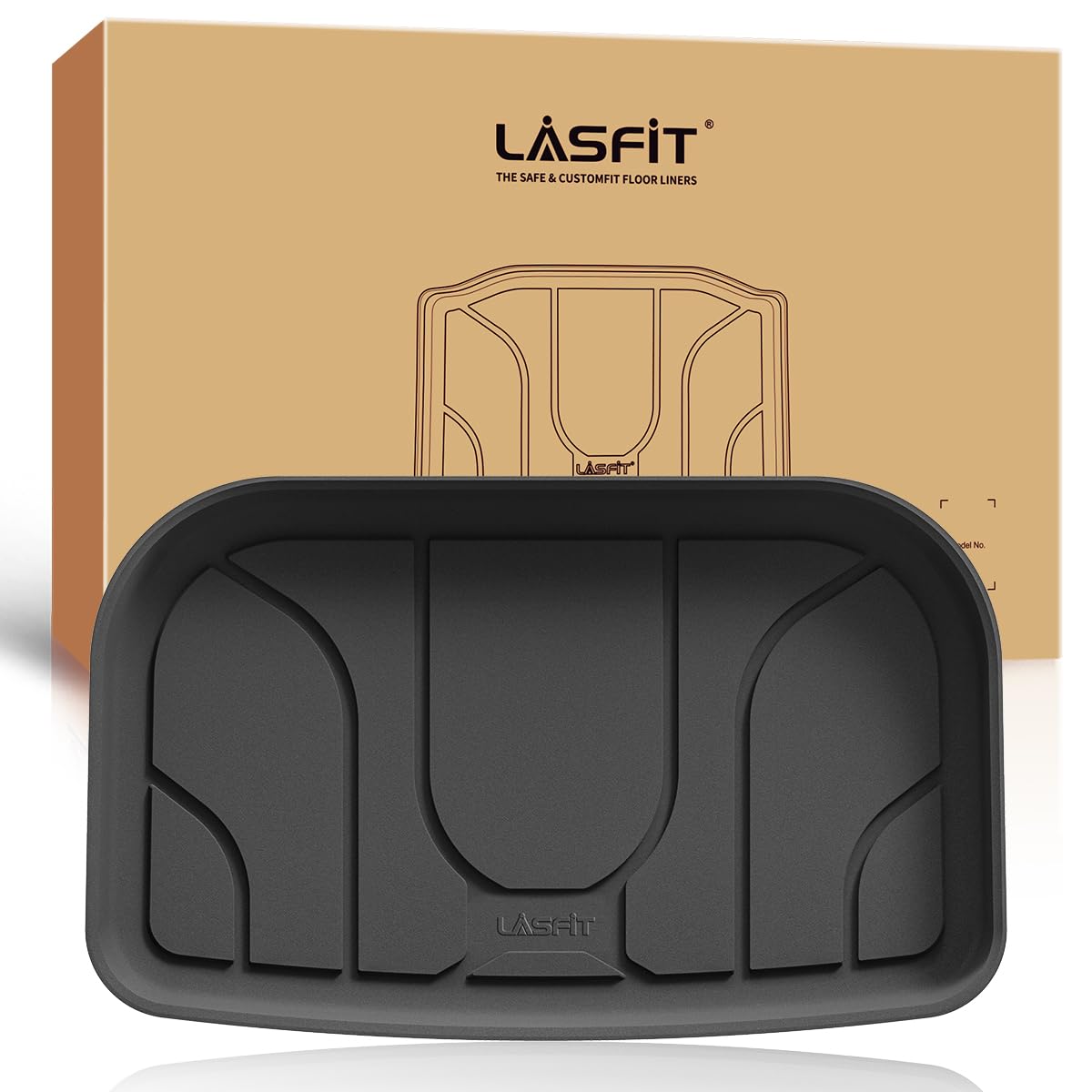 LASFIT Floor Mats for Tesla Model Y 5 Seat 2024 2023 2022 2021 2020, Custom Fit All Weather TPE Floor Liners Cargo Liner, Front & Rear Trunk Mats Accessories Full Set