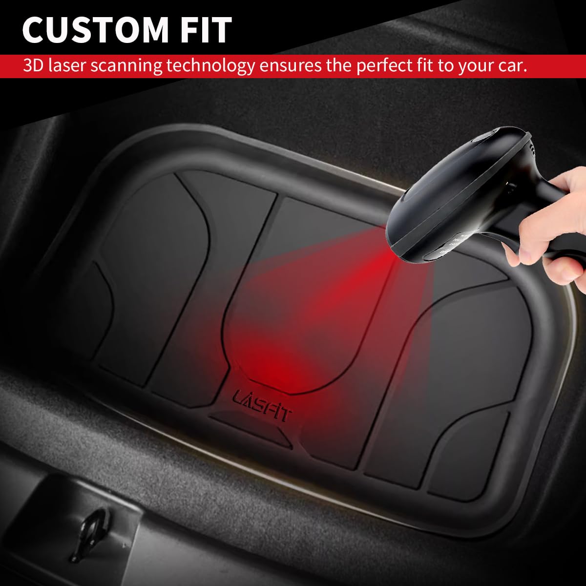 LASFIT Floor Mats for Tesla Model Y 5 Seat 2024 2023 2022 2021 2020, Custom Fit All Weather TPE Floor Liners Cargo Liner, Front & Rear Trunk Mats Accessories Full Set