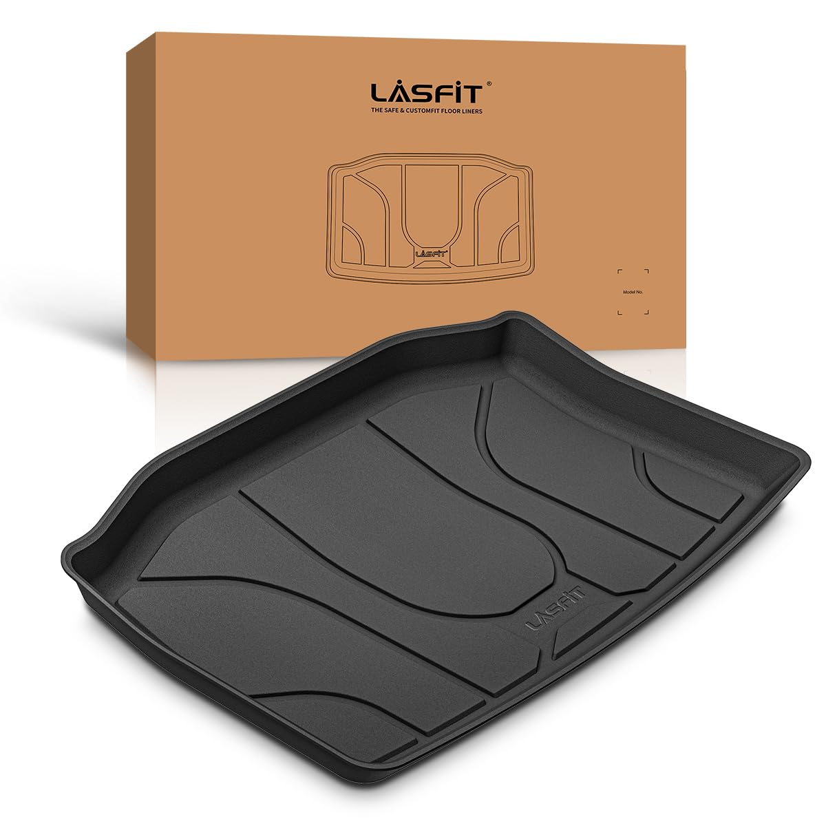 LASFIT Floor Mats for Tesla Model Y 5 Seat 2024 2023 2022 2021 2020, Custom Fit All Weather TPE Floor Liners Cargo Liner, Front & Rear Trunk Mats Accessories Full Set