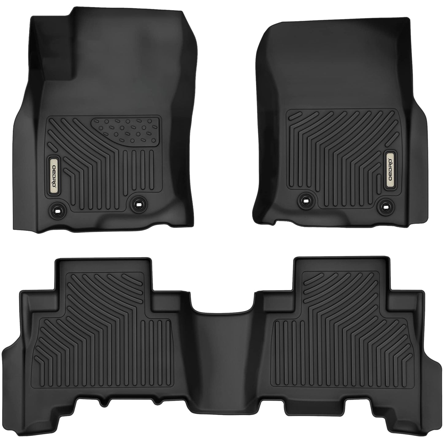 OEDRO Floor Mats for Tesla Model Y 2024 2023-2020 Custom Fit All Weather Durable TPE Automotive Interior Cargo Liners Trunk Mats Accessories for Model Y 5-Seat (NOT fit 7-Seat) 6 Pcs Mats Set