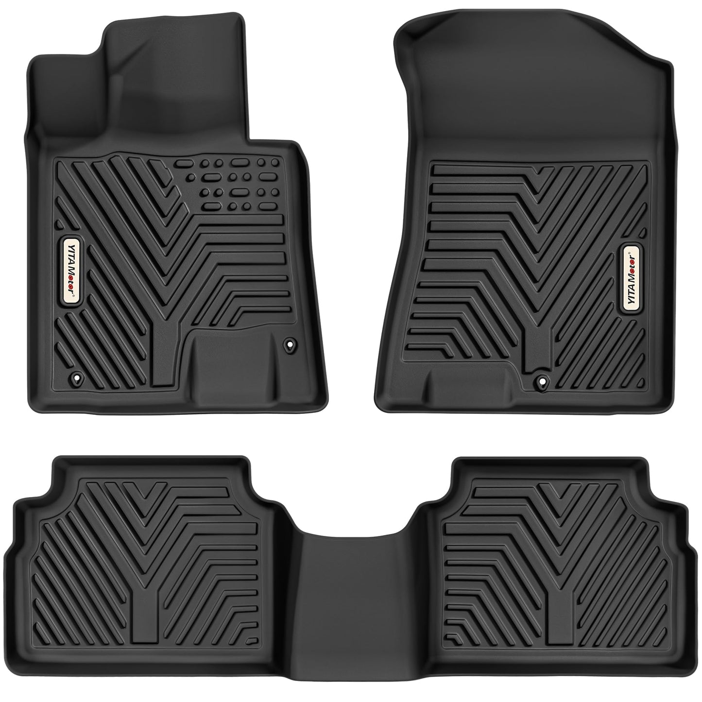 YITAMOTOR Floor Mats Fit for 2024 Tesla Model 3 Highland, Includes 2 Rows & Cargo Liner Set, Full Cover Car Mats with Front Rear Cargo Mat TPE All-Weather Floor Mats Model 3 Accessories 2024 Full Set