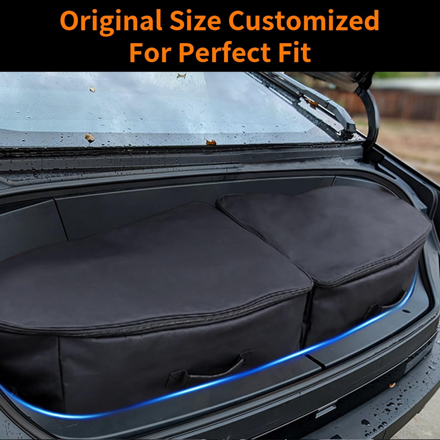 Trunk Organizer for Tesla Cybertruck 2024 2 Pcs 103L Front Trunk Box Foldable Organizer Cybertruck Accessories With Zipper Waterproof Canvas Internal Insulation