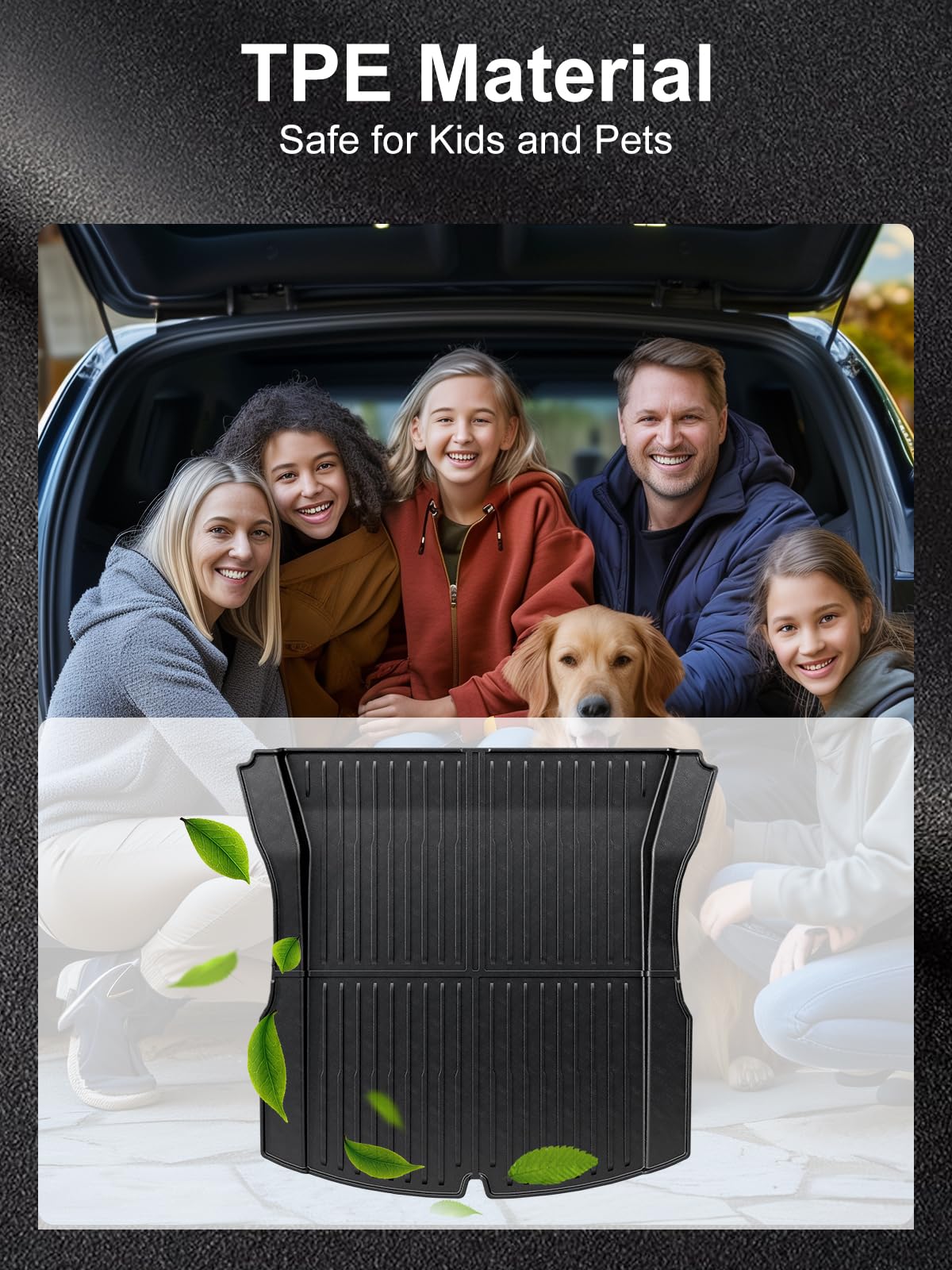 Tesla Model Y Floor Mats for 2024 2023 2022 2021, Foronetry 9PCS All Weather Full Set Cargo Liners Accessories, 3D TPE Odorless Floor Mat Trunk Frunk Rear Well Mats Custom for 5-Seater