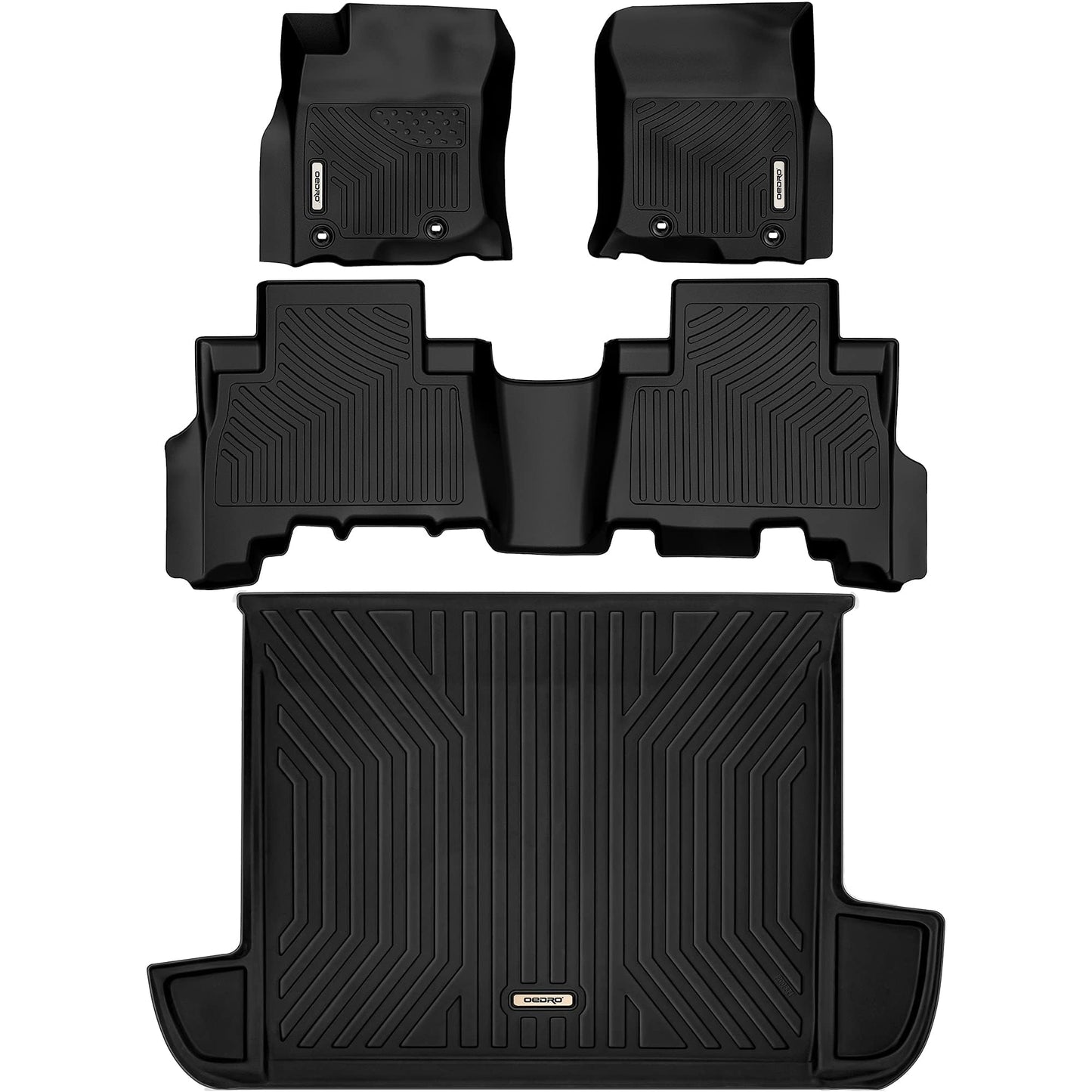 OEDRO Floor Mats for Tesla Model Y 2024 2023-2020 Custom Fit All Weather Durable TPE Automotive Interior Cargo Liners Trunk Mats Accessories for Model Y 5-Seat (NOT fit 7-Seat) 6 Pcs Mats Set