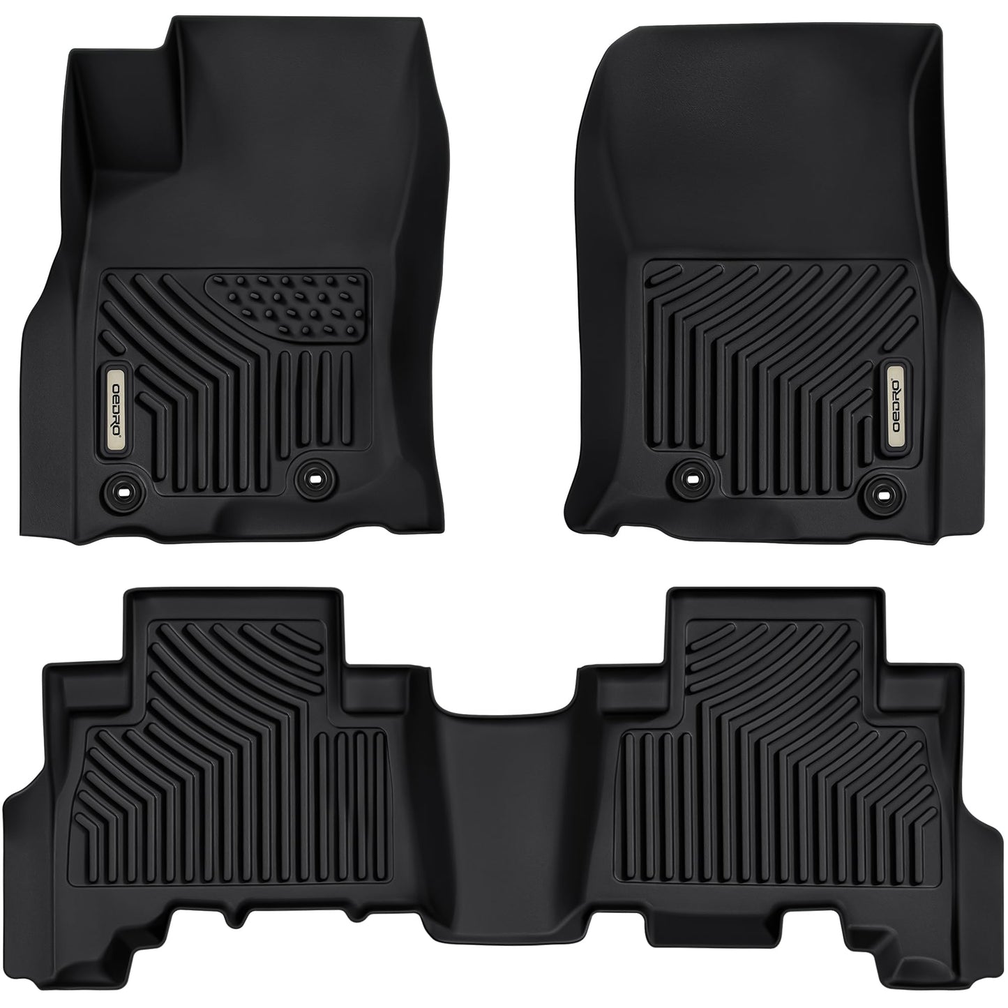 OEDRO Floor Mats for Tesla Model Y 2024 2023-2020 Custom Fit All Weather Durable TPE Automotive Interior Cargo Liners Trunk Mats Accessories for Model Y 5-Seat (NOT fit 7-Seat) 6 Pcs Mats Set