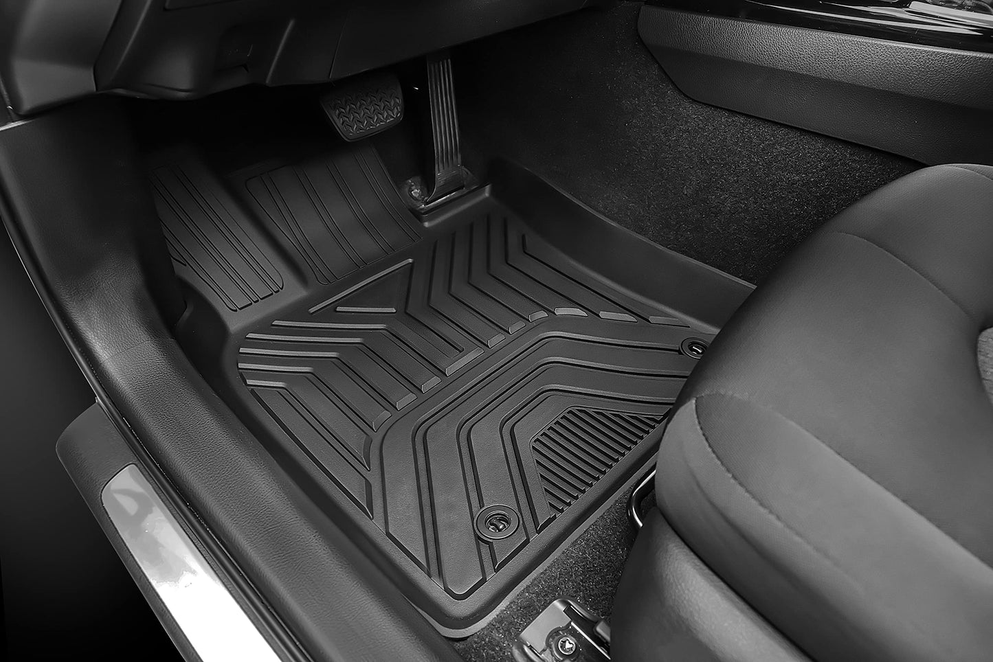 SUPER LINER Floor Mats for Tesla Model Y 5-Seat 2021-2023 2024-100% Eco-Friendly - All Weather TPE Cargo Liner Trunk Accessories (Does NOT fit 7-Seat)