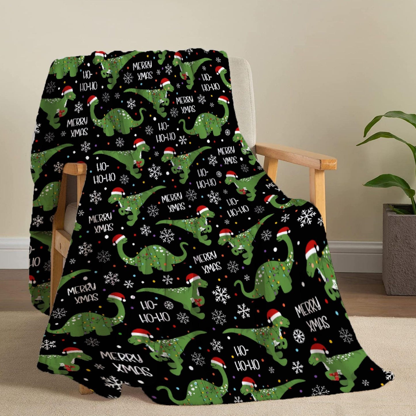 Custom Name Dinosaurs Blanket Personalized Gifts Super Soft Lightweight Flannel Blankets Throw for Kids, Adult, Suitable for Couch, Sofa, Bed, Camping, Travel All Seasons 40"x50" for Kid