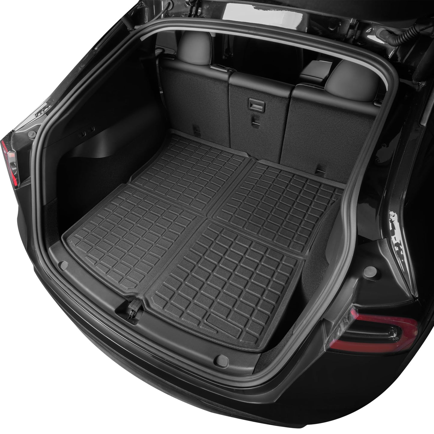 SUPER LINER Floor Mats for Tesla Model Y 5-Seat 2021-2023 2024-100% Eco-Friendly - All Weather TPE Cargo Liner Trunk Accessories (Does NOT fit 7-Seat)