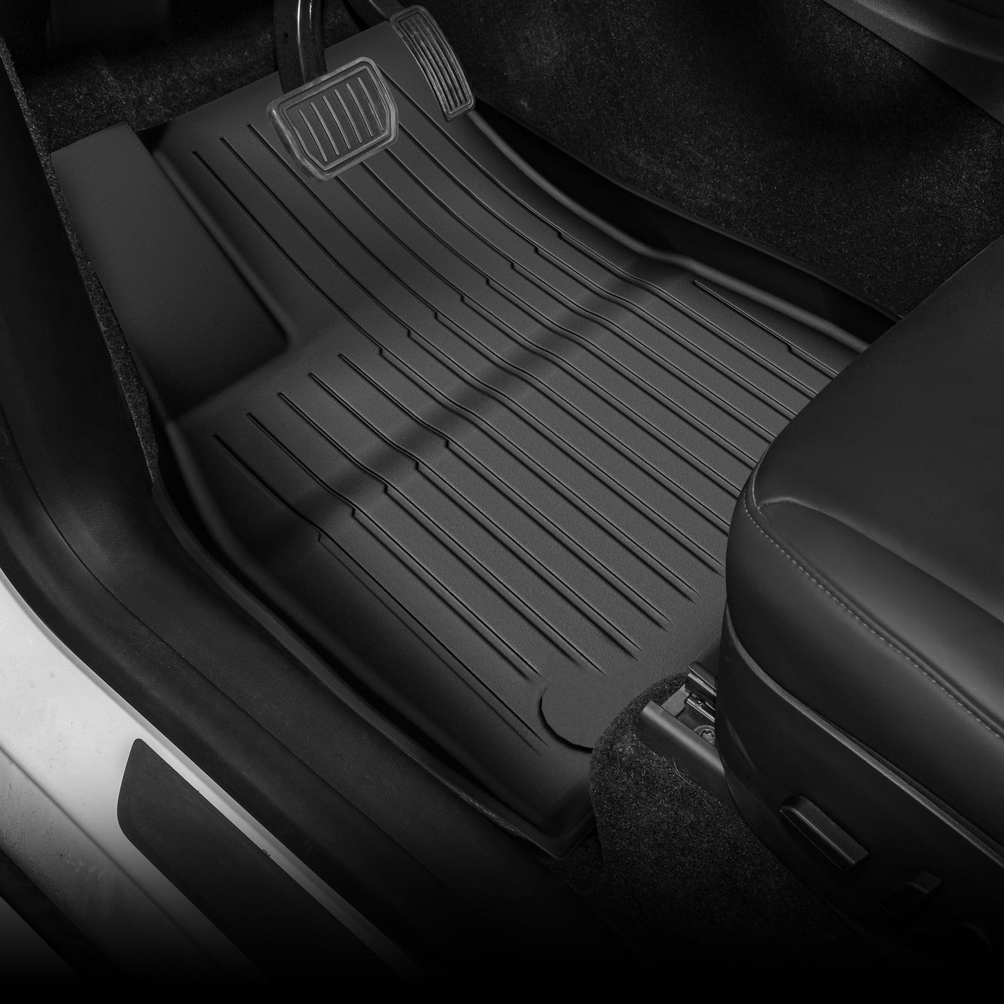 OEDRO Floor Mats for Tesla Model Y 2024 2023-2020 Custom Fit All Weather Durable TPE Automotive Interior Cargo Liners Trunk Mats Accessories for Model Y 5-Seat (NOT fit 7-Seat) 6 Pcs Mats Set