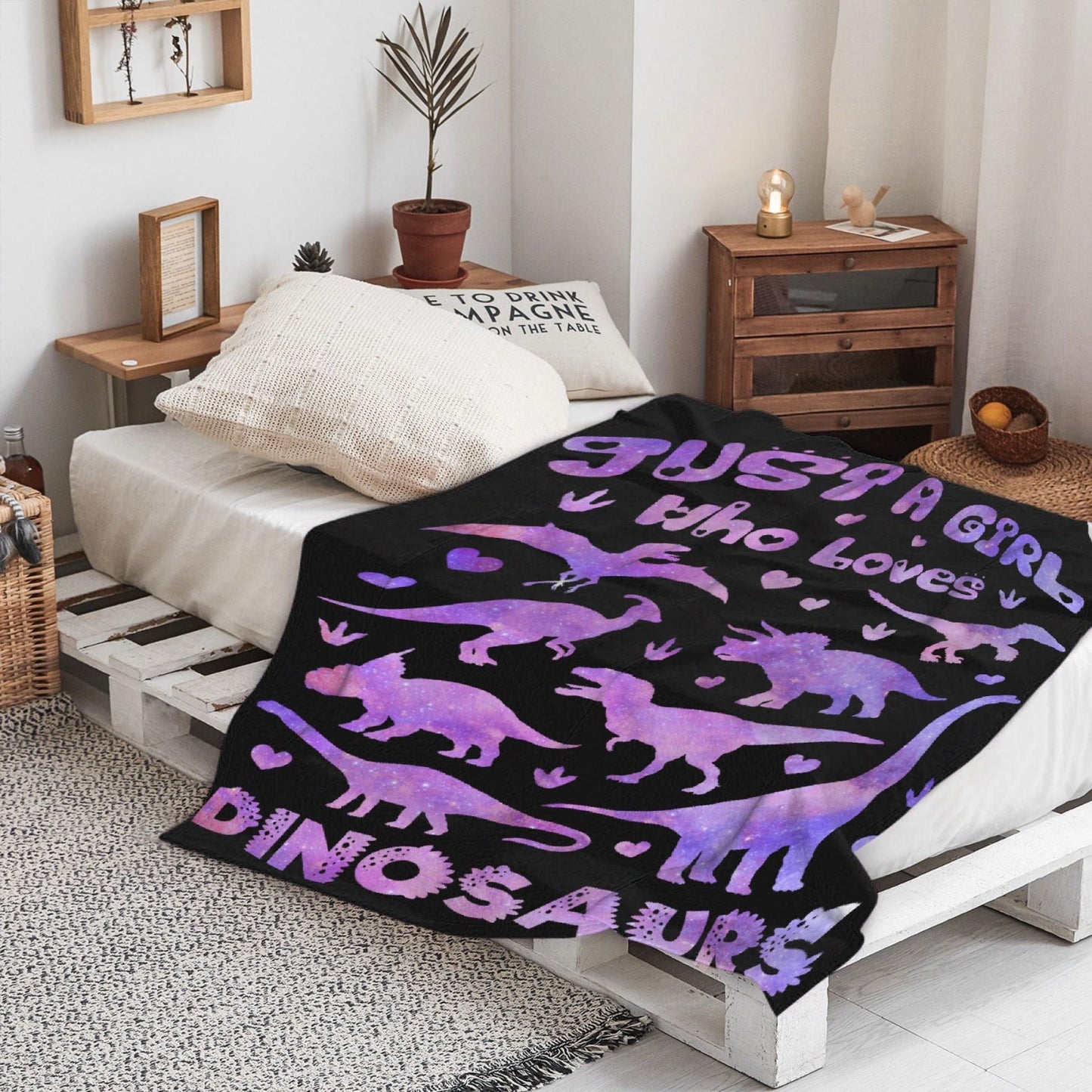 Custom Name Dinosaurs Blanket Personalized Gifts Super Soft Lightweight Flannel Blankets Throw for Kids, Adult, Suitable for Couch, Sofa, Bed, Camping, Travel All Seasons 40"x50" for Kid